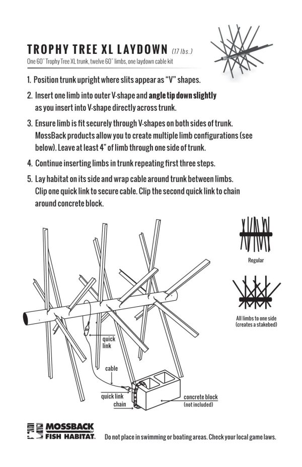 Trophy Tree XL Laydown instructions